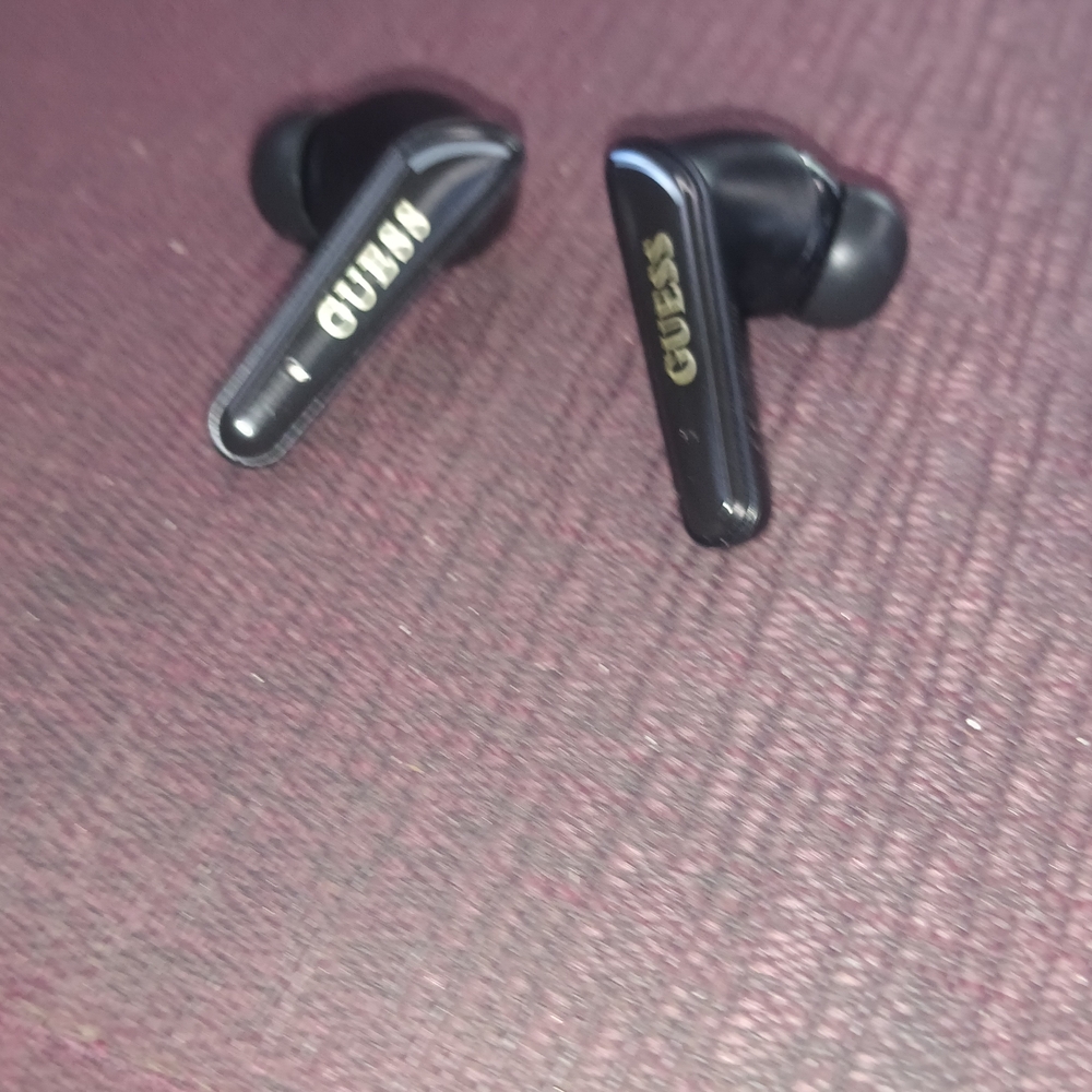 GUESS Black and Gold Wireless Earbuds
